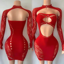 Load image into Gallery viewer, Touch My Body Dress Set (Red)
