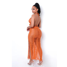 Load image into Gallery viewer, Sunrise Skirt Set Cover up (orange)
