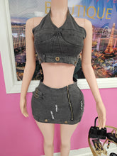 Load image into Gallery viewer, Ash Denim Skirt Set
