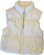 Load image into Gallery viewer, Stay Warm Puff Vest (Off White)
