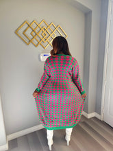 Load image into Gallery viewer, Holi Bae Dress &amp; Cardigan Set (Pink and Green)
