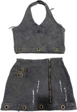 Load image into Gallery viewer, Ash Denim Skirt Set
