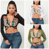 Wrap & Roll Top (White) (Green)
