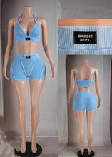 Load image into Gallery viewer, Baddie Mineral Shorts Set (Blue)
