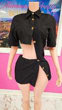 Load image into Gallery viewer, Sideways Shirt Dress (Black)
