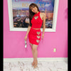 Three Hearts Skirt Set (Red)