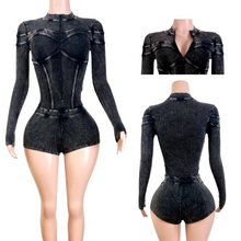 Load image into Gallery viewer, Fly Mineral Romper (Ash Black)
