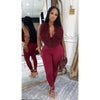 Posh Furry Tights Set (Burgundy)