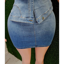 Load image into Gallery viewer, Folded Denim Skirt (Blue)