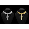 Bling Cross Choker (2 colors)