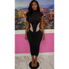Carbone Dress (Black & Nude)