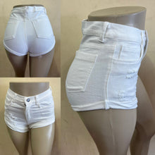 Load image into Gallery viewer, Girly Denim Shorts (White)
