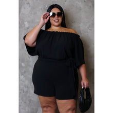 Load image into Gallery viewer, Carrie Romper (Plus) (Black)
