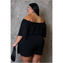 Load image into Gallery viewer, Carrie Romper (Plus) (Black)
