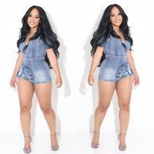 Load image into Gallery viewer, Denim Bag Romper
