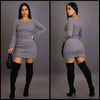 Mya Fur Skirt Set (Gray)