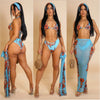 Vacay Vibes 4 pc set (Blue mix)