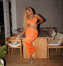 Load image into Gallery viewer, Vibing Skirt Set (Orange)
