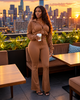 Caramel Pant Set (Chestnut)