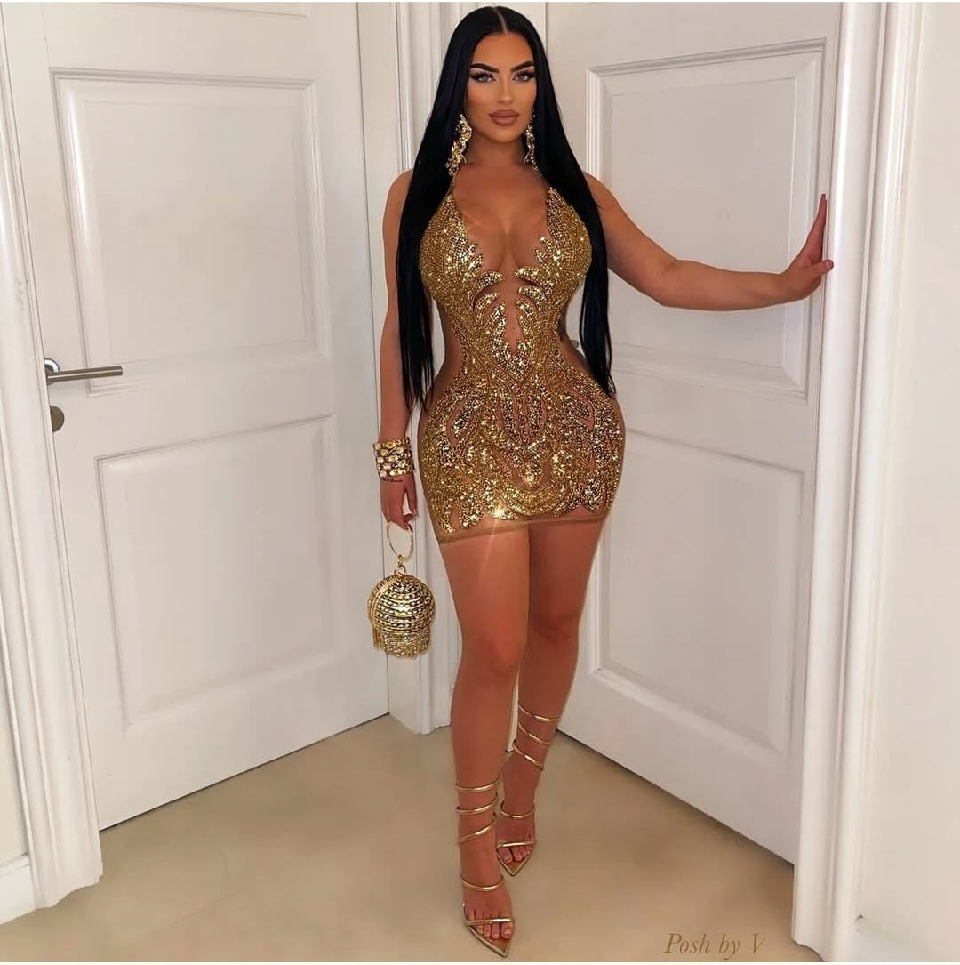 green emerald velvet dress Goddess Diamond Dress (Gold) – Glammedpretty_boutique