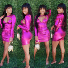 Load image into Gallery viewer, Hottie Pink Mettalic Dress
