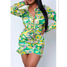 Load image into Gallery viewer, Colorful Girl Dress (Green)
