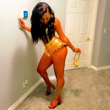 Load image into Gallery viewer, Dancehall Queen Retro Shorts (Gold)

