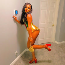 Load image into Gallery viewer, Dancehall Queen Retro Shorts (Gold)
