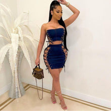 Load image into Gallery viewer, Trendy Denim Skirt Set
