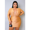 Diva Plus Dress (Toffee)