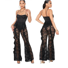 Load image into Gallery viewer, Lace Tease Jumpsuit (Black)
