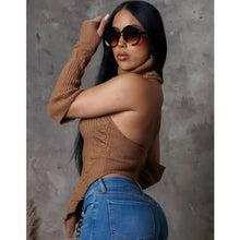 Load image into Gallery viewer, Darling Top &amp; Arm Warmer (Brown)
