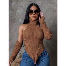 Load image into Gallery viewer, Darling Top &amp; Arm Warmer (Brown)
