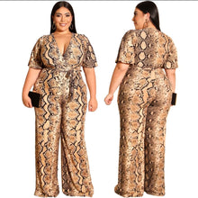 Load image into Gallery viewer, Sexy Leopard Print Jumpsuit (Plus Size)
