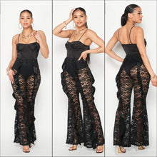 Load image into Gallery viewer, Lace Tease Jumpsuit (Black)
