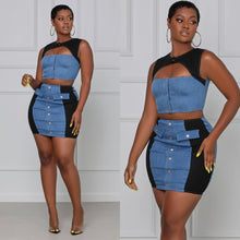 Load image into Gallery viewer, That Denim Skirt Set

